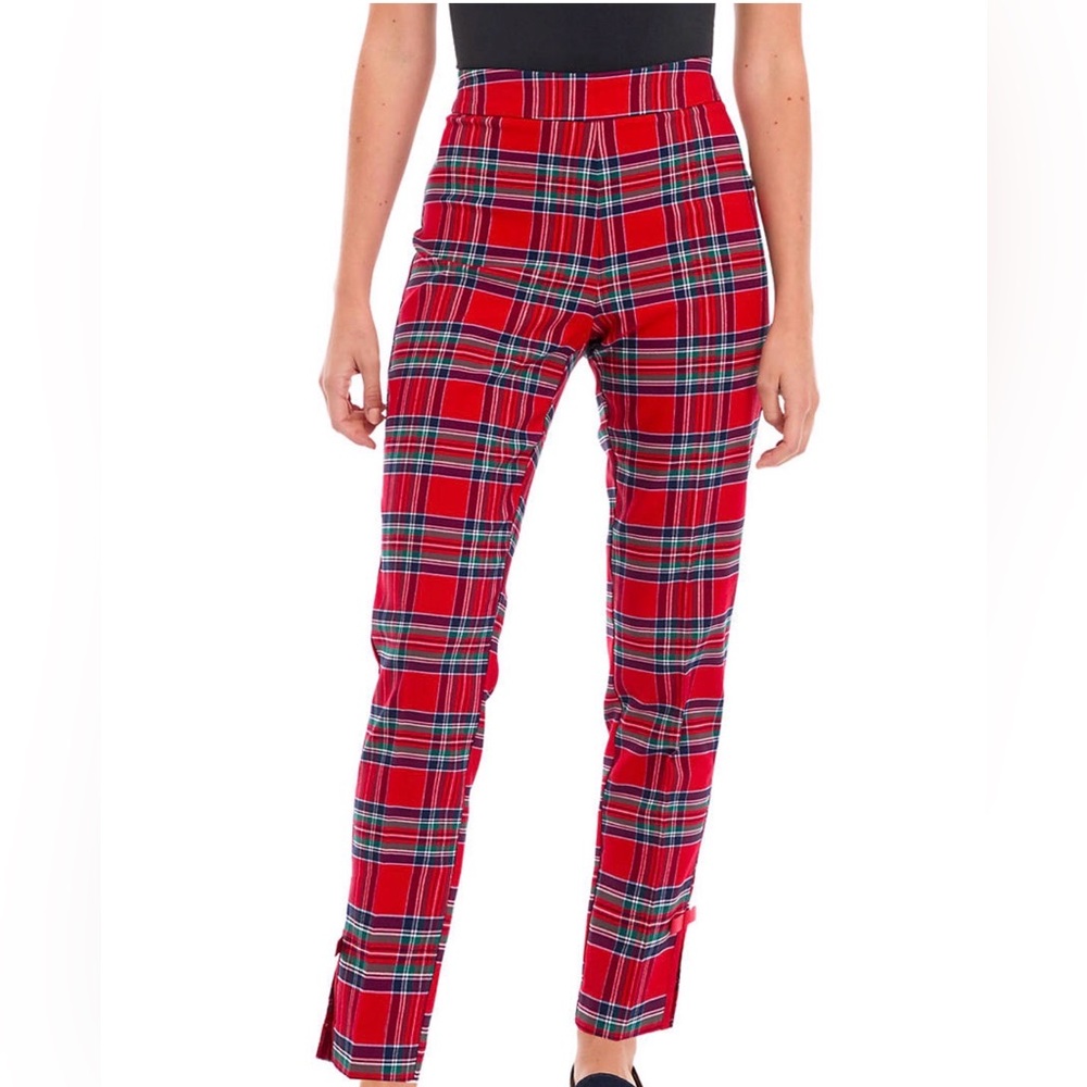 Crown & Ivy Red Plaid Millennium Pants